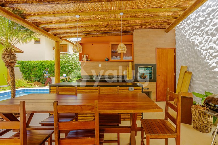 Bela Casa c/ Piscina 4 Quartos Próxima à Praia - Guarajuba