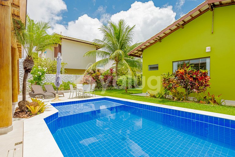 Bela Casa c/ Piscina 4 Quartos Próxima à Praia - Guarajuba