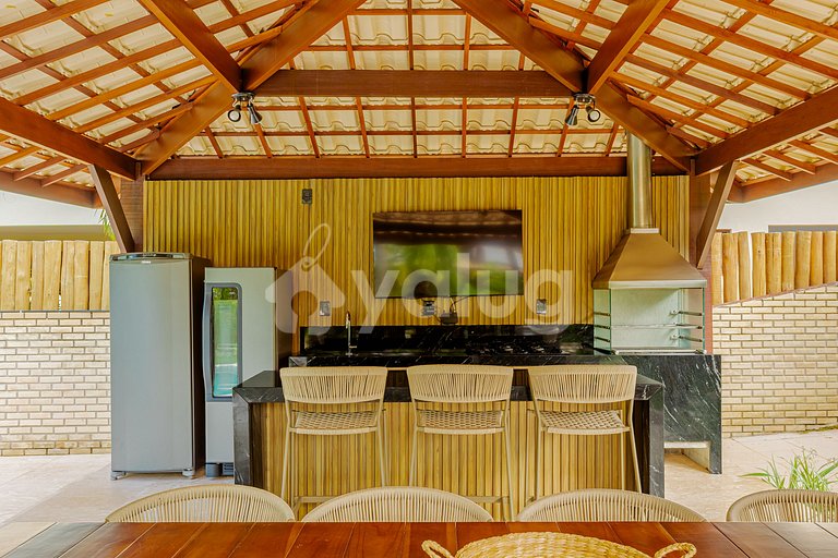 Excelente Casa a 200m da praia com 6/4 - Praia do Forte