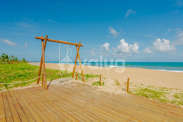 Excelente apartamento pé na areia com 2 suítes - Itacimirim