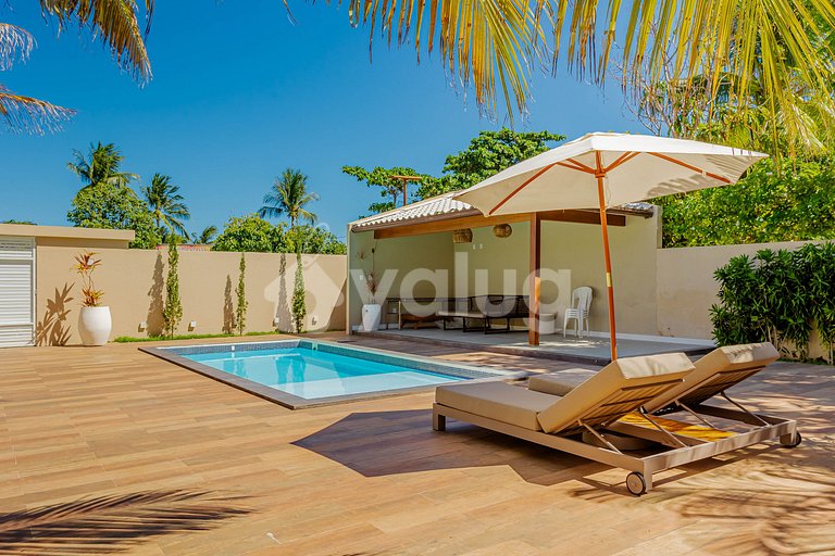 Hermosa casa con piscina, 7 habitaciones - Guarajuba