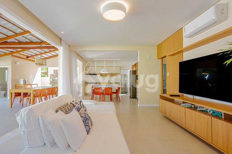 Hermosa casa con piscina, 7 habitaciones - Guarajuba