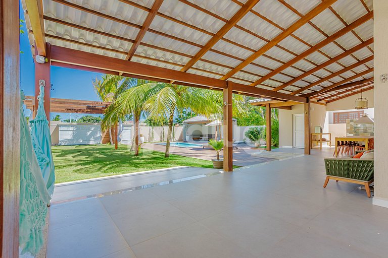 Hermosa casa con piscina, 7 habitaciones - Guarajuba