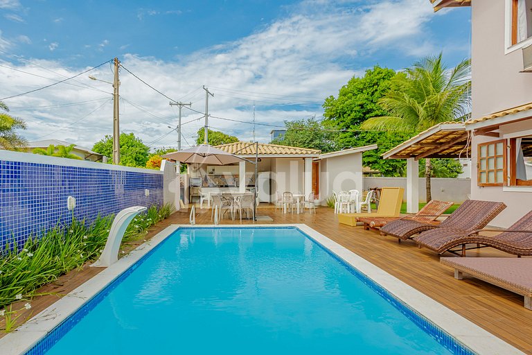 Excelente casa equipada con 3 suites 5 habitaciones piscina