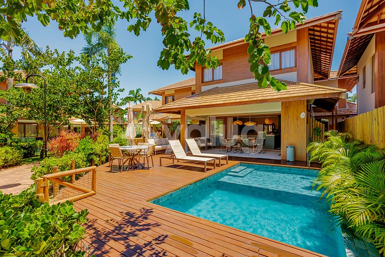 IT131 Bungalow con 4 suites, Condominio Marluá - Itacimirim