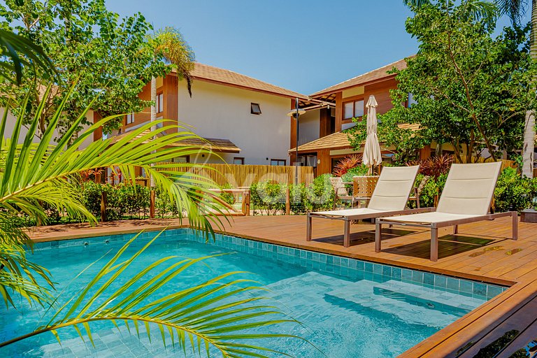 IT131 Bungalow con 4 suites, Condominio Marluá - Itacimirim