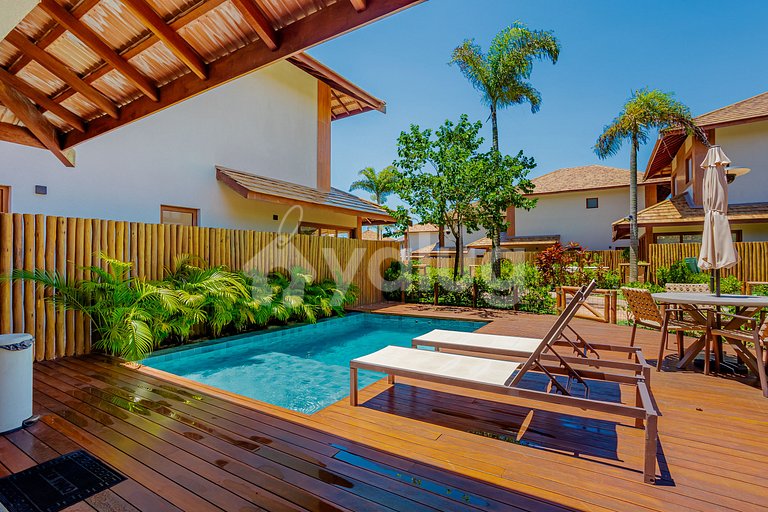 IT131 Bungalow con 4 suites, Condominio Marluá - Itacimirim