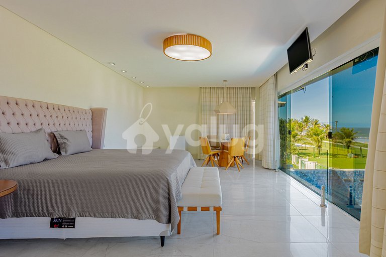 GB143 Linda Mansão Pé na Areia com 6 suítes e Piscina