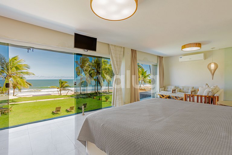 GB143 Linda Mansão Pé na Areia com 6 suítes e Piscina