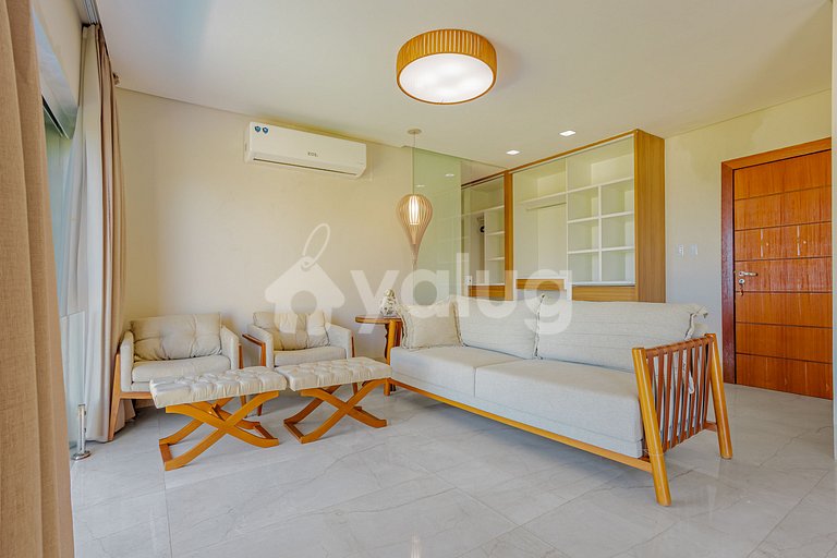 GB143 Linda Mansão Pé na Areia com 6 suítes e Piscina