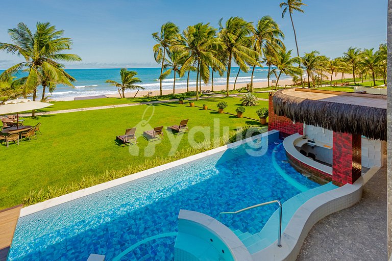 GB143 Linda Mansão Pé na Areia com 6 suítes e Piscina