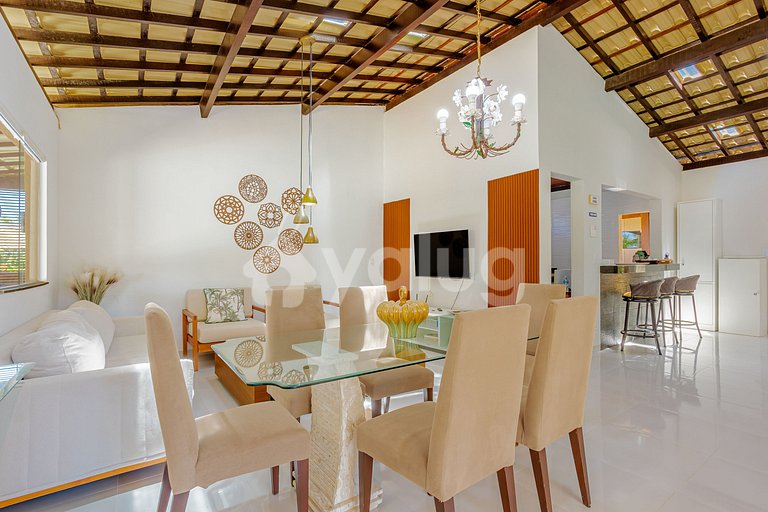 Casa de 6 habitaciones, a 100 m de la playa de Guarajuba.