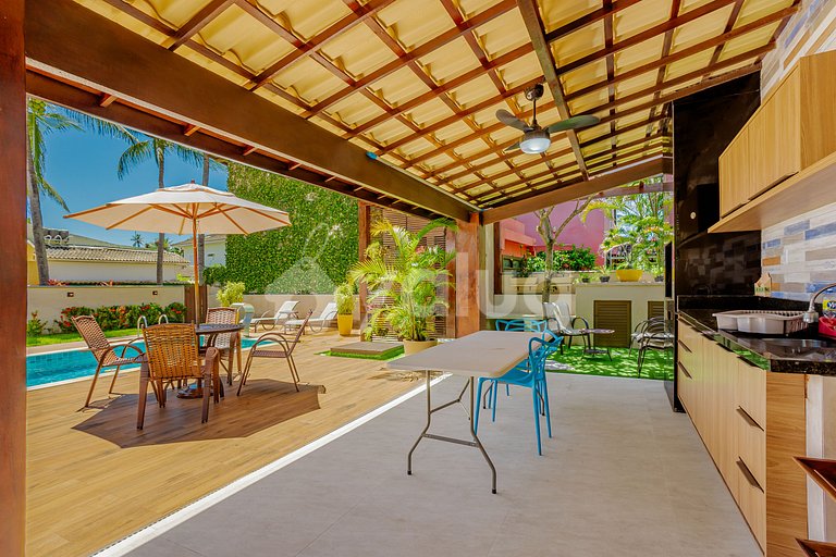 Casa de 6 habitaciones, a 100 m de la playa de Guarajuba.