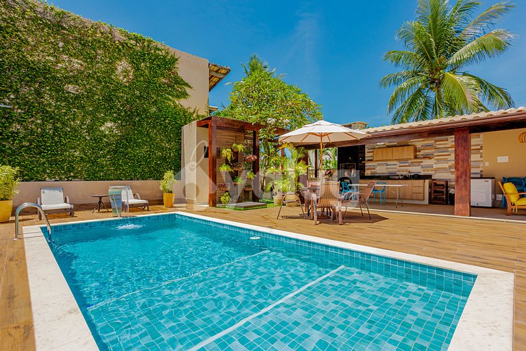 Beautiful house with 6 bedrooms, 100m from Guarajuba beach.