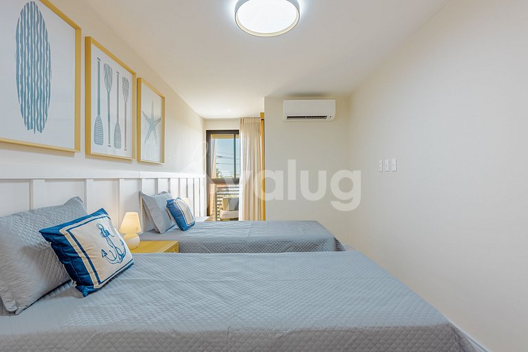 VT07 Maravilhoso Apartamento 2 Suítes a 250 Metros da Praia