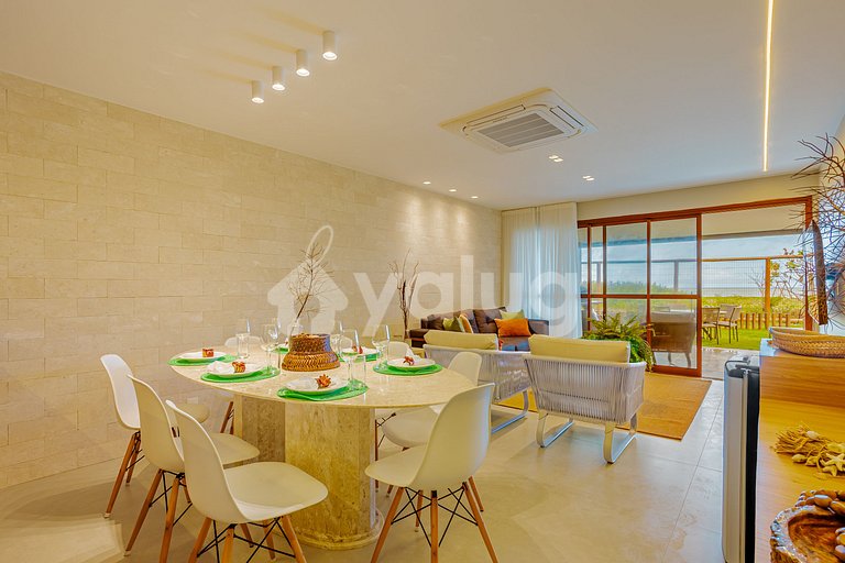 Lindo Apartamento em Condomínio Pé na Areia em Itacimirim