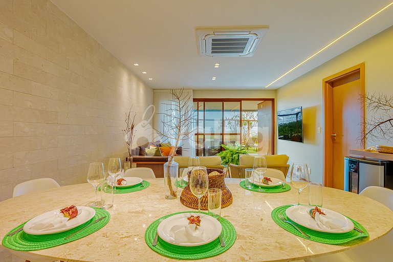 Lindo Apartamento em Condomínio Pé na Areia em Itacimirim