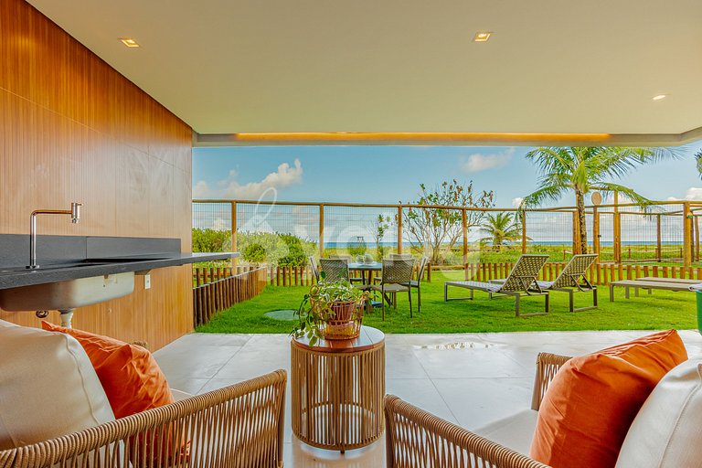 Lindo Apartamento em Condomínio Pé na Areia em Itacimirim