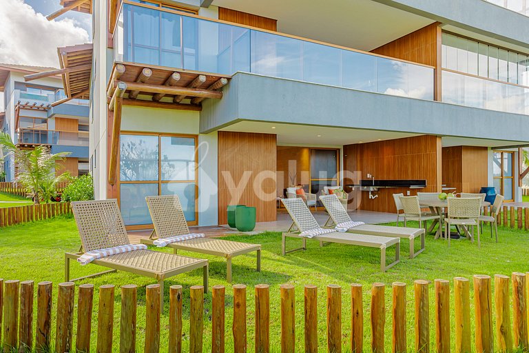 Apartamento en un cond. frente a la playa en Itacimirim.