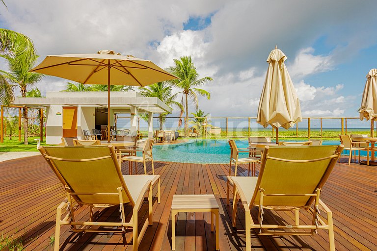 Apartamento en un cond. frente a la playa en Itacimirim.