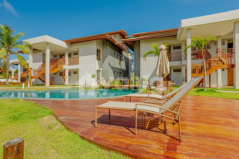 Lindo Apartamento em Condomínio Pé na Areia em Itacimirim