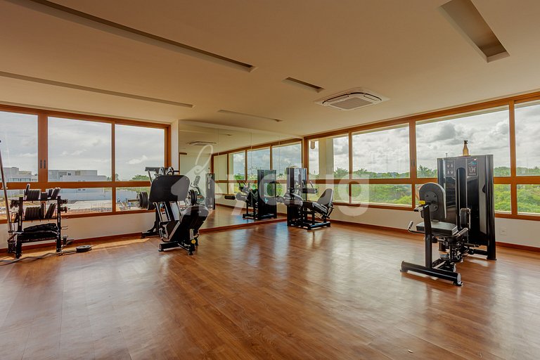 Apartamento en un cond. frente a la playa en Itacimirim.