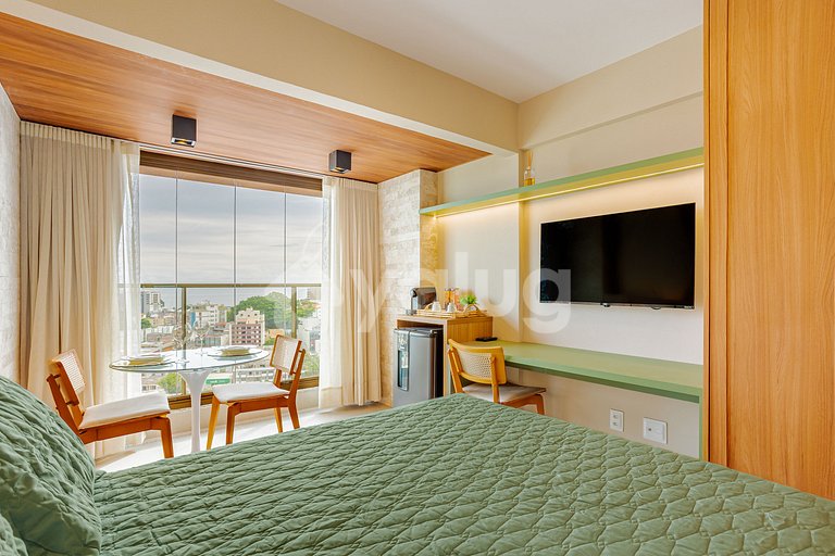 Excellent studio apartment for 3 people, with pool