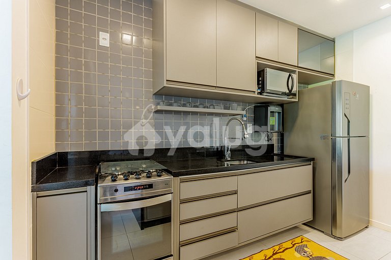 Hermoso apto de 2 habitaciones frente la playa - Imbassaí