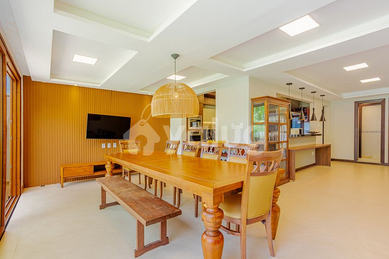 Linda Casa 5 Suítes com Piscina é na areia - Guarajuba