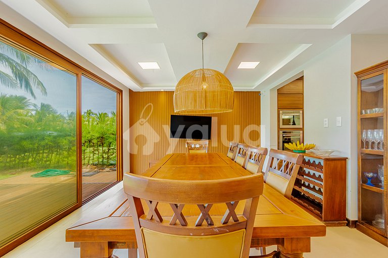 Linda Casa 5 Suítes com Piscina é na areia - Guarajuba