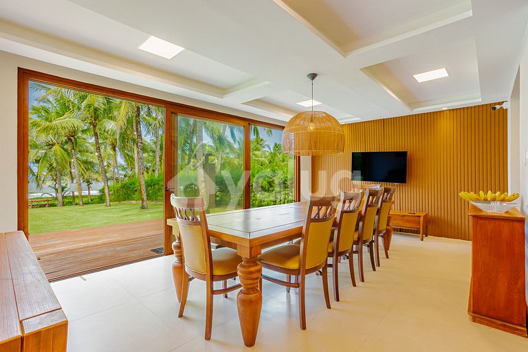 Linda Casa 5 Suítes com Piscina é na areia - Guarajuba