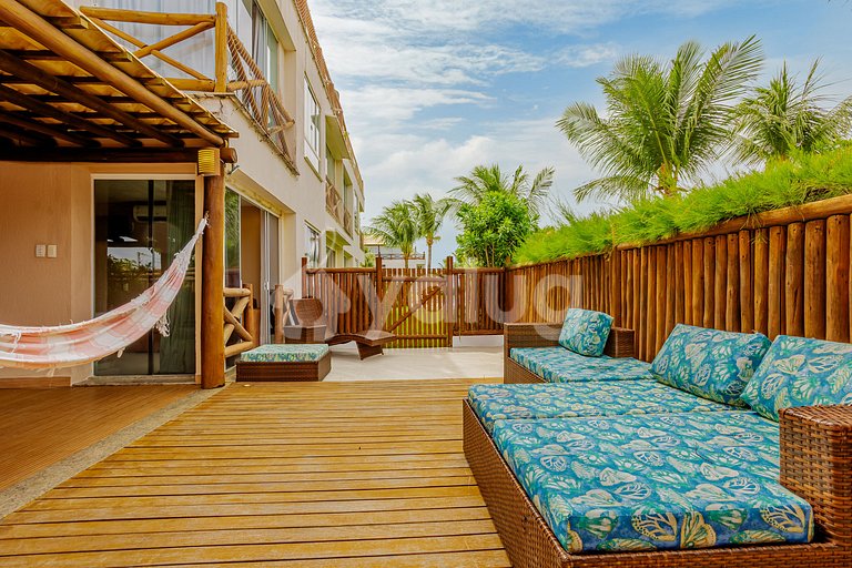 Hermosa casa de 2 habitaciones con vista al mar, Guarajuba