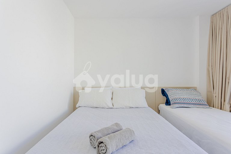 Apt 3 habitaciones acogedoras, Pé na Areia