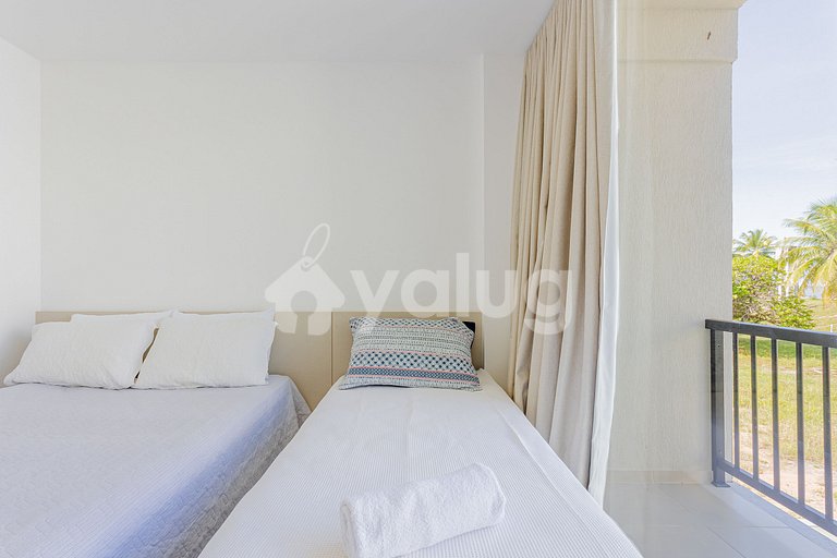 Apt 3 habitaciones acogedoras, Pé na Areia