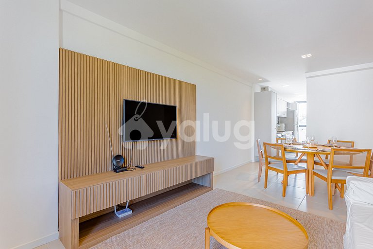 Apt 3 habitaciones acogedoras, Pé na Areia