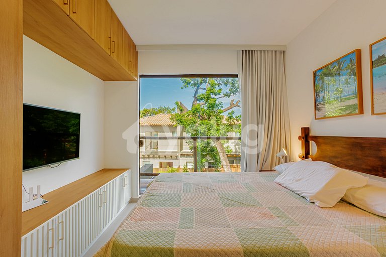 PF153 Duplex perfecto con piscina, 4 suites, Praia do Forte