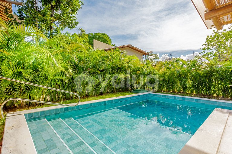 PF153 Duplex perfecto con piscina, 4 suites, Praia do Forte