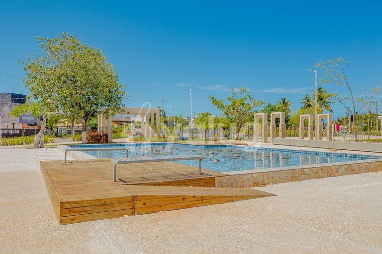 GB152 Apart de 3/4 en un cond. c/ piscina justo en la playa.