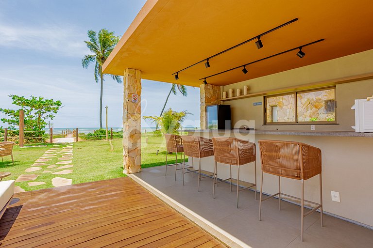 GB152 Perfeito Apart 3/4 Cond. c/ Piscina Pé na Areia