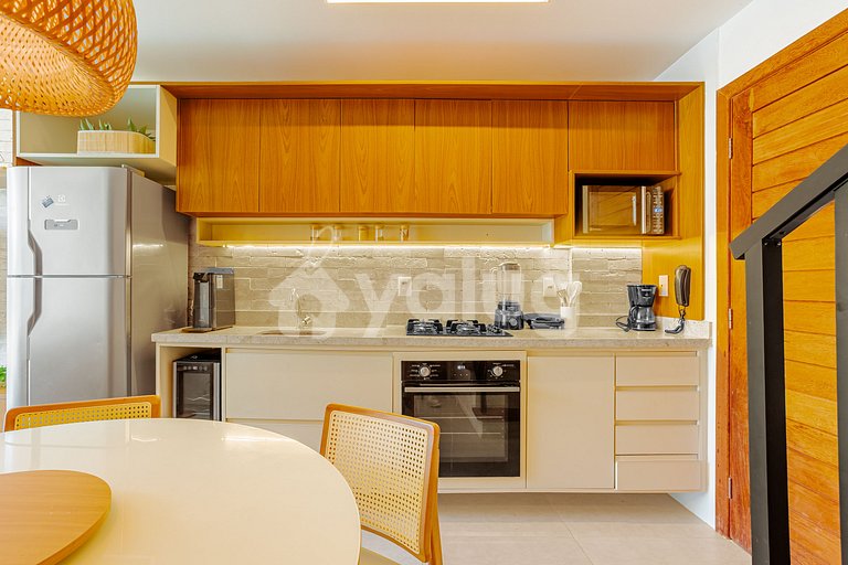 GB152 Perfeito Apart 3/4 Cond. c/ Piscina Pé na Areia