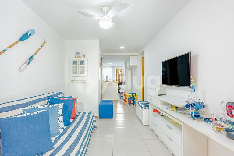 IT139 Apt 2 Suítes Cond Pé na Areia c/ Piscina