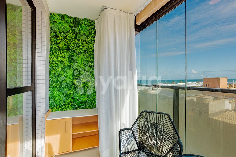 PB08 Estudio c/vistas al mar 30 m de la playa Pituba