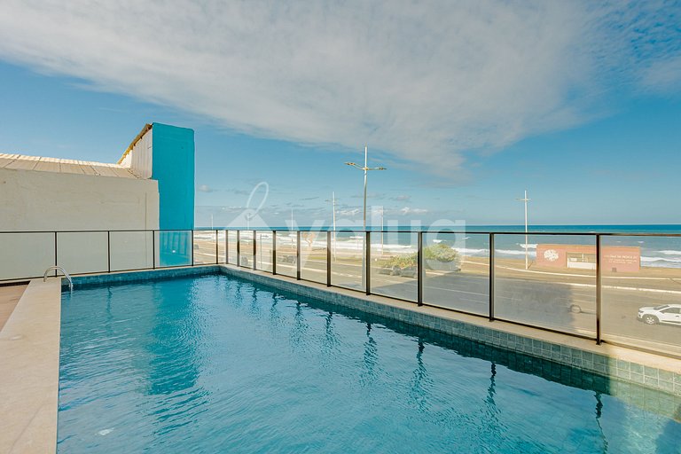 PB08 Studio Vista Mar Cond c/ Piscina 30m da praia - Pituba