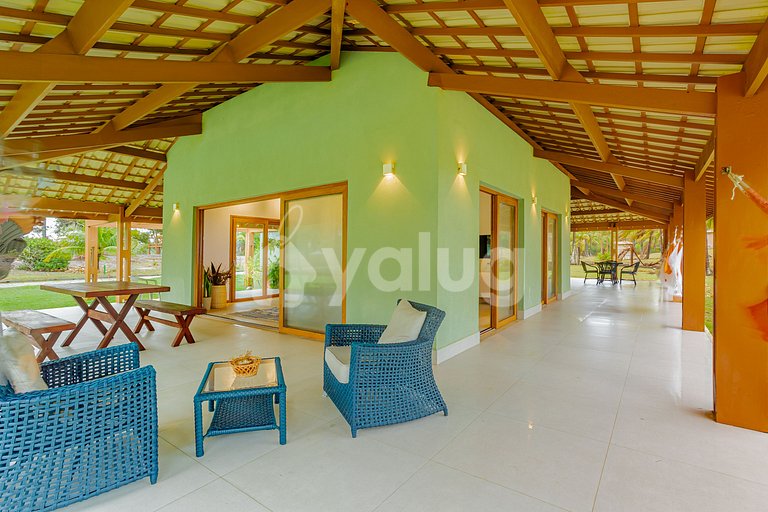 BV09 Casa Beira mar 6/4 c/ Piscina a 70m da Praia Busca Vida