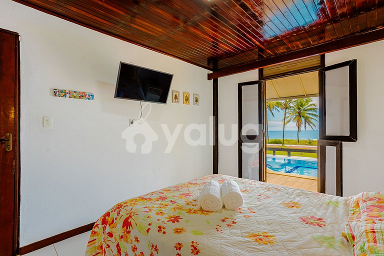 GB155 Bela Casa beira-mar c/ piscina 5/4 Guarajuba