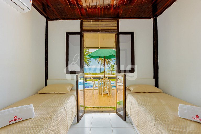 GB155 Beachfront house with pool 5/4 Guarajuba
