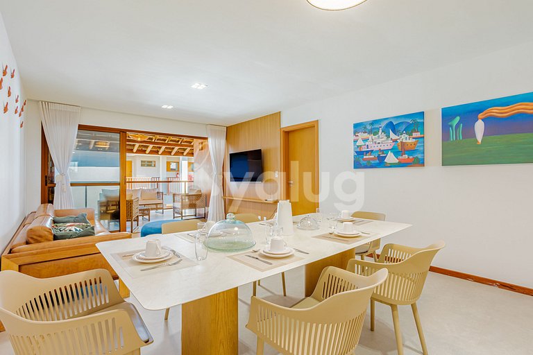 Ap. IT144 vistas al mar 3 suites cond. frente a la playa