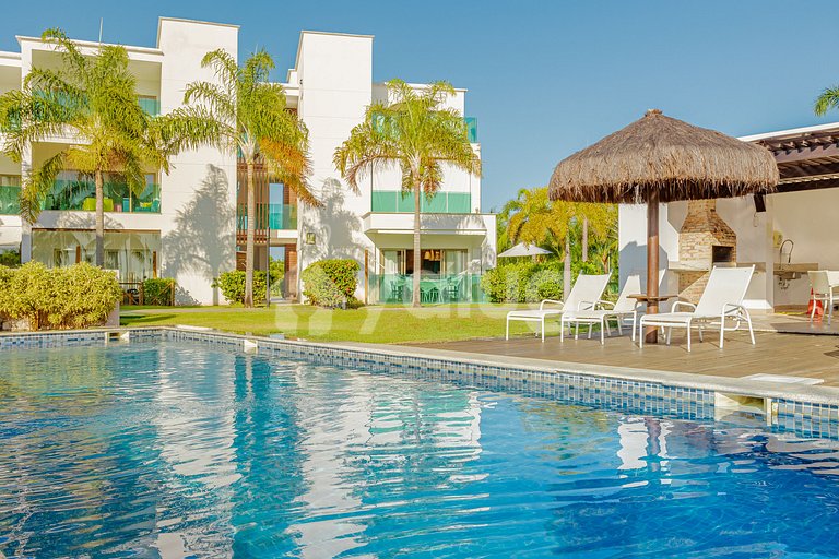 Ap Exclusivo 350m da praia Cond. c/ piscina - Praia do Forte