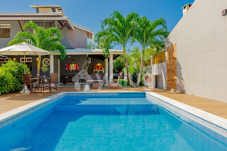 GB157 House with 4 suites and pool 500m from Beach Guarajuba