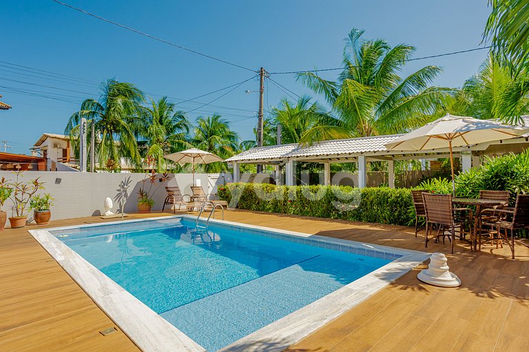 GB157 Casa con 4 suites y piscina 500m de la playa Guarajuba